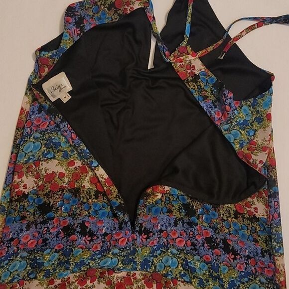 Beige by evi halter floal dress size m - Picture 9 of 10